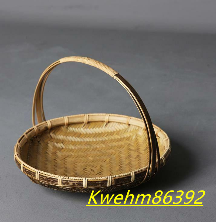 B職人手作り 収納ケース 自然竹の編み上げ 茶道具収納 ピクニック4 www 