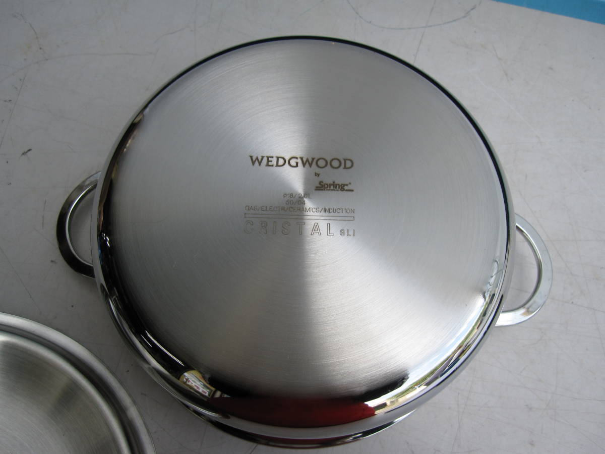 ④ 保管品 WEDGWOOD ウェッジウッド by spring 両手鍋 φ18㎝/2.0L CRISTAL(両手鍋)｜売買されたオークション