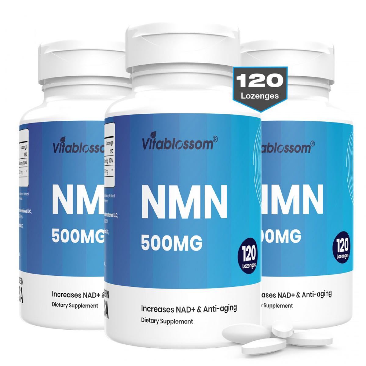 お得NMN3本計360錠】最先端 舌下吸収型 NMN 360錠 ロゼンジ 500mg/1錠
