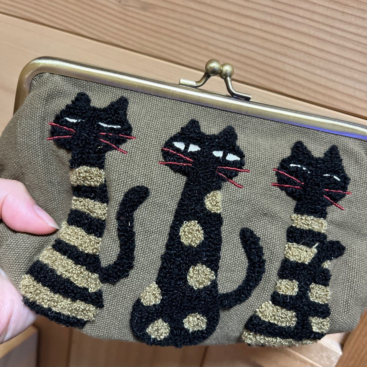 猫のがま口ポーチ がま口ポーチ お財布 がま口ペンケース ...