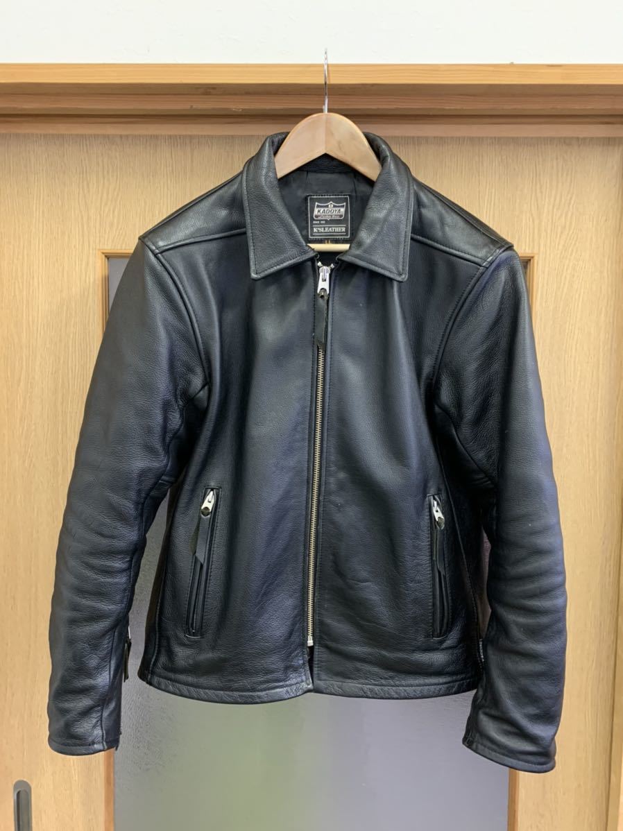 KADOYA カドヤ シングルライダース LLサイズ ブラック 革ジャン レザー ...