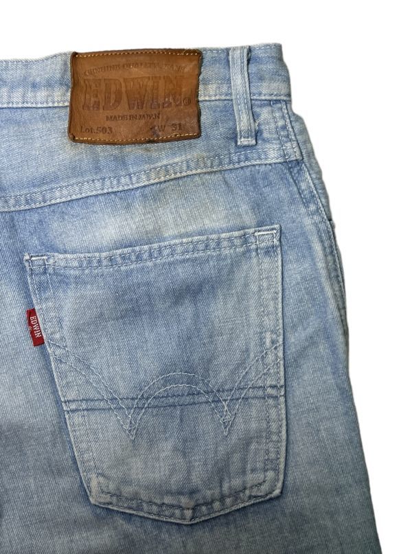 *linen Denim * EDWIN 503 W31 Edwin Regular NARROW сделано в Японии лен . джинсы American Casual USED Vintage б/у одежда 0296