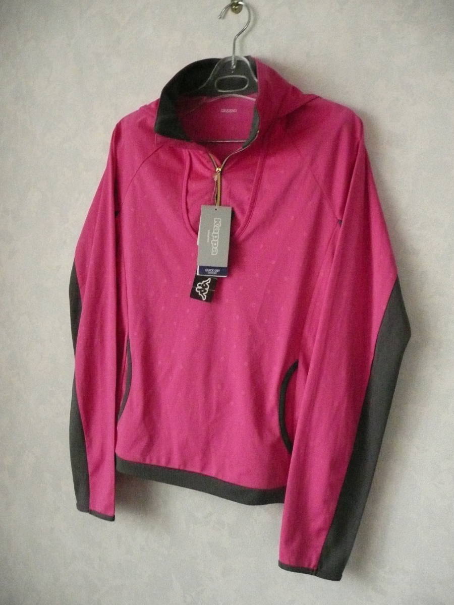  new goods Kappa Kappa PHENIX lady's L window Break Parker sport jacket pink height 160-170cm chest 86cm training motion 