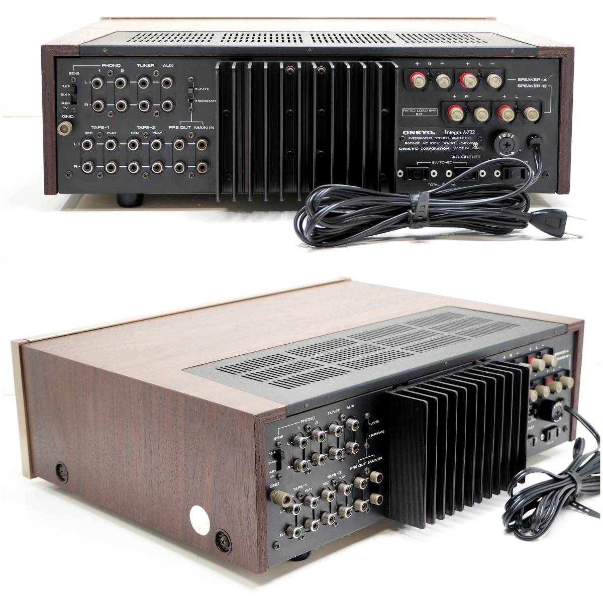 ☆ 【整備・レストア済、準美品】 ONKYO Integra A-722 ☆ 【整備・レストア済、準美品】 ONKYO Integra A-722