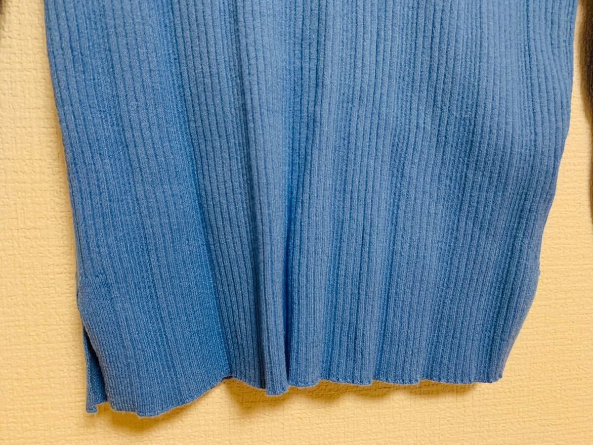 トップス 長袖 ブルー セーター Sサイズ へそ見え 冬服 トップス レディース｜PayPayフリマ