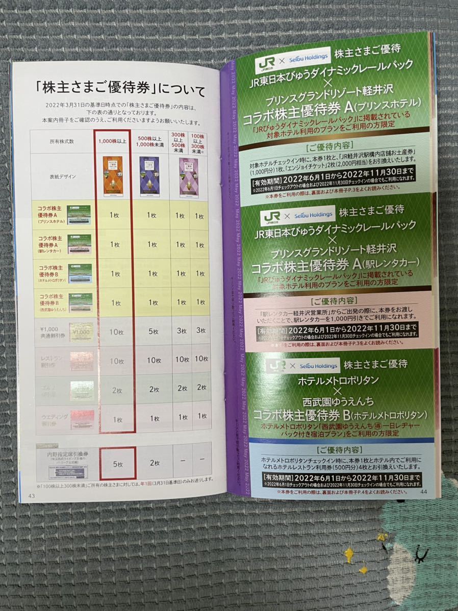 西武 株主優待券 共通割引券10枚 1万円分 JR東日本ダイナミックレール