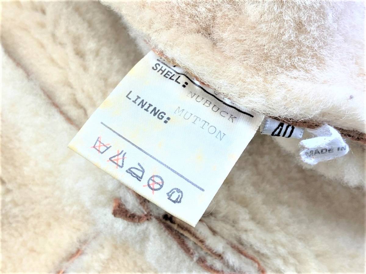 石川県 メンズ　羊革　ヴィンテージ　ムートンコート　ムートン　ムートンジャケット　極暖 レザージャケット