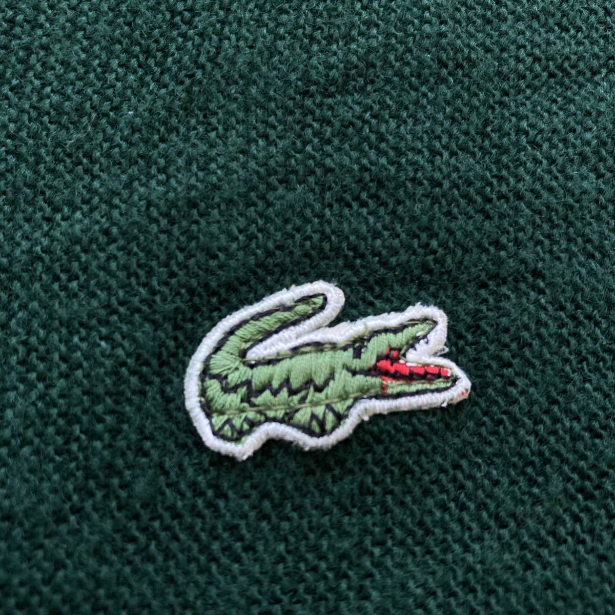 最大80％オフ！ アメリカ製 ニットセーター 緑タグ 古着 USA製 Vネックニット アイゾットラコステ 80s 【LACOSTE】 80年代  ワンポイントロゴ ヴィンテージ セーター