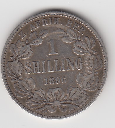 南アフリカ　1896年　1 shilling　＠１４_画像2