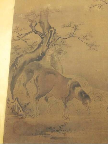 絹本 馬図 清時代 中国古美術 扁額_画像7