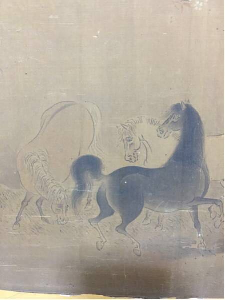 絹本 馬図 清時代 中国古美術 扁額 | paradaabogados.com