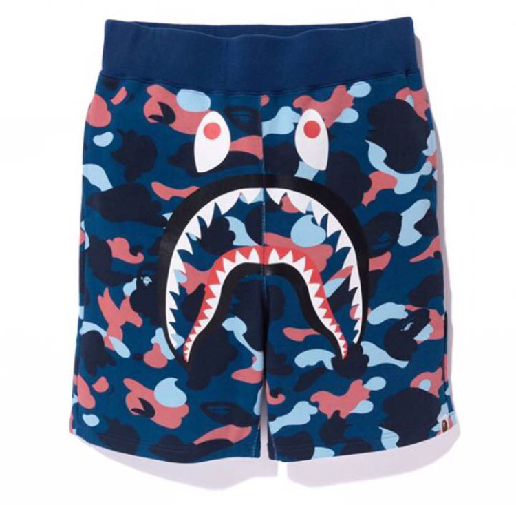 Bape: Color Camo Shark Shorts [Multi] エイプ カラーカモ ハーフパンツ S マルチカラー