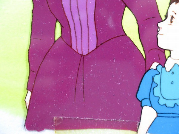 B　南の虹のルーシー　セル画　第41話「見知らぬ町・見知らぬ人」ルーシー　直筆背景　張り付きあり　日本アニメーション　プリンストン邸_画像9