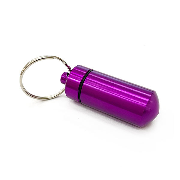  pill case medicine inserting .. medicine waterproof holder accessory bicycle car bike key ring strap purple free shipping 