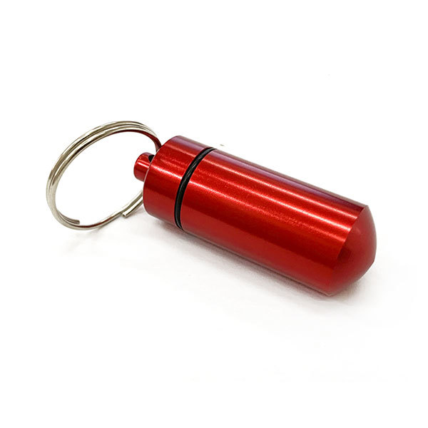  pill case medicine inserting .. medicine waterproof holder accessory bicycle car bike key ring strap red free shipping 