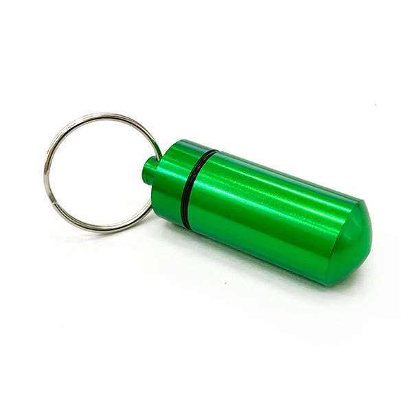  pill case medicine inserting .. medicine waterproof holder accessory bicycle car bike key ring strap green free shipping 