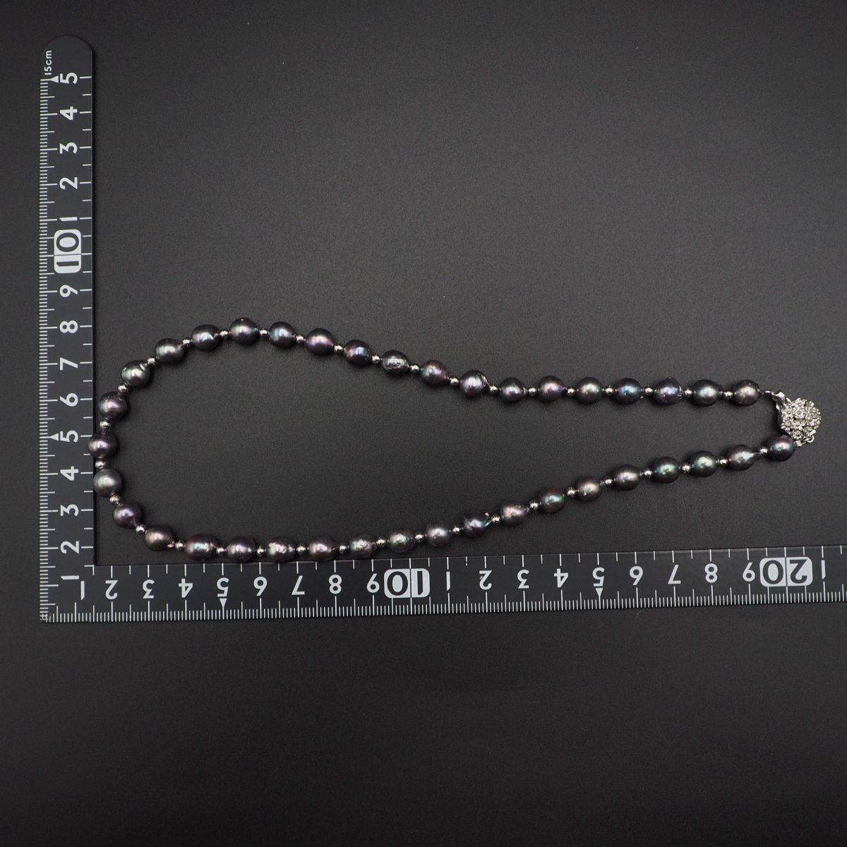 K301 あこや真珠 珠 ネックレス パール SILVER刻印 グリーン パープル系カラー デザイン シルバー 6月誕生石