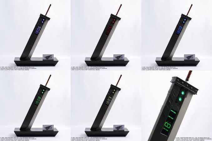 ファイナルファンタジーVII リメイク デジタルクロック バスターソード