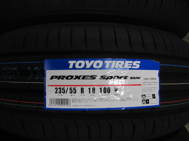 2022年製】TOYO【235/55R18】トーヨー プロクセススポーツSUV