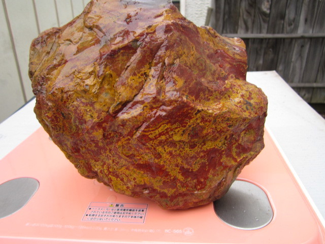 五城目孔雀石 原石 自然石３.5kg