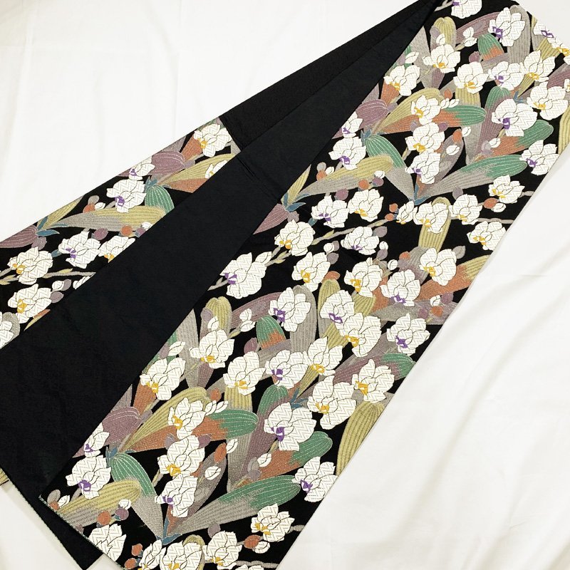 209my3◇華やか!袋帯 六通 蘭◇美品-