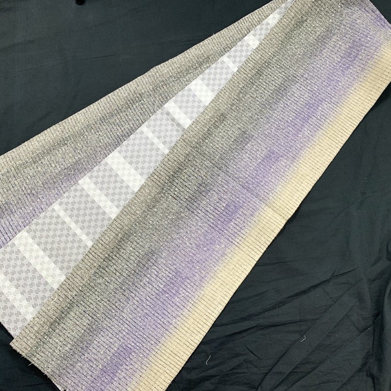 209my29k◇逸品!みなみ修郎 大島紬締機絣帯 全通袋帯 みなみ紬◇未使用品-