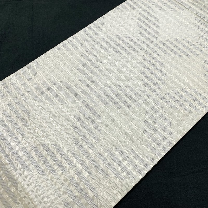 ☆きものマーチ◇極上の逸品!本場筑前博多織 袋帯 六通 格子七宝文