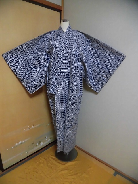 * yukata / men's / navy blue / length 135./ unused goods *