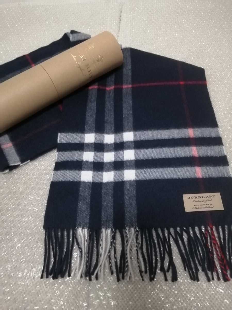 最新入荷】 BURBERRY バーバリー マフラー カシミア100% 未使用に近い