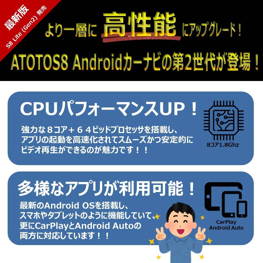 ATOTO S8 Lite 10.1インチ カーナビ S8G2113LT】 atoto s8 カー