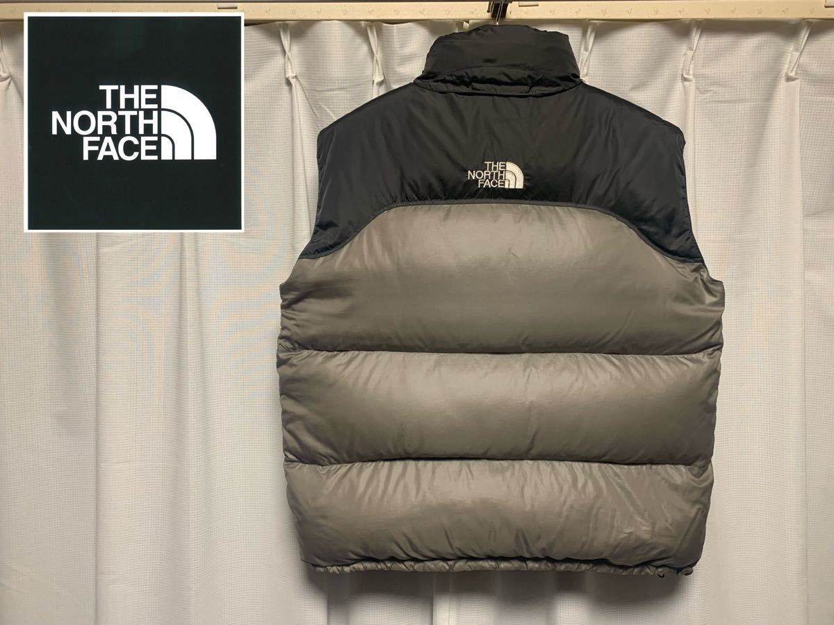 激レア THE NORTH FACE センターロゴ ヌプシ ベスト グレー XL ノース