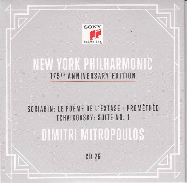[CD/Sony]スクリャービン:交響曲第4番Op.54&交響曲第5番Op.60他/D.ミトロプーロス&ニューヨーク・フィルハーモニック 1953.4.20他_画像1
