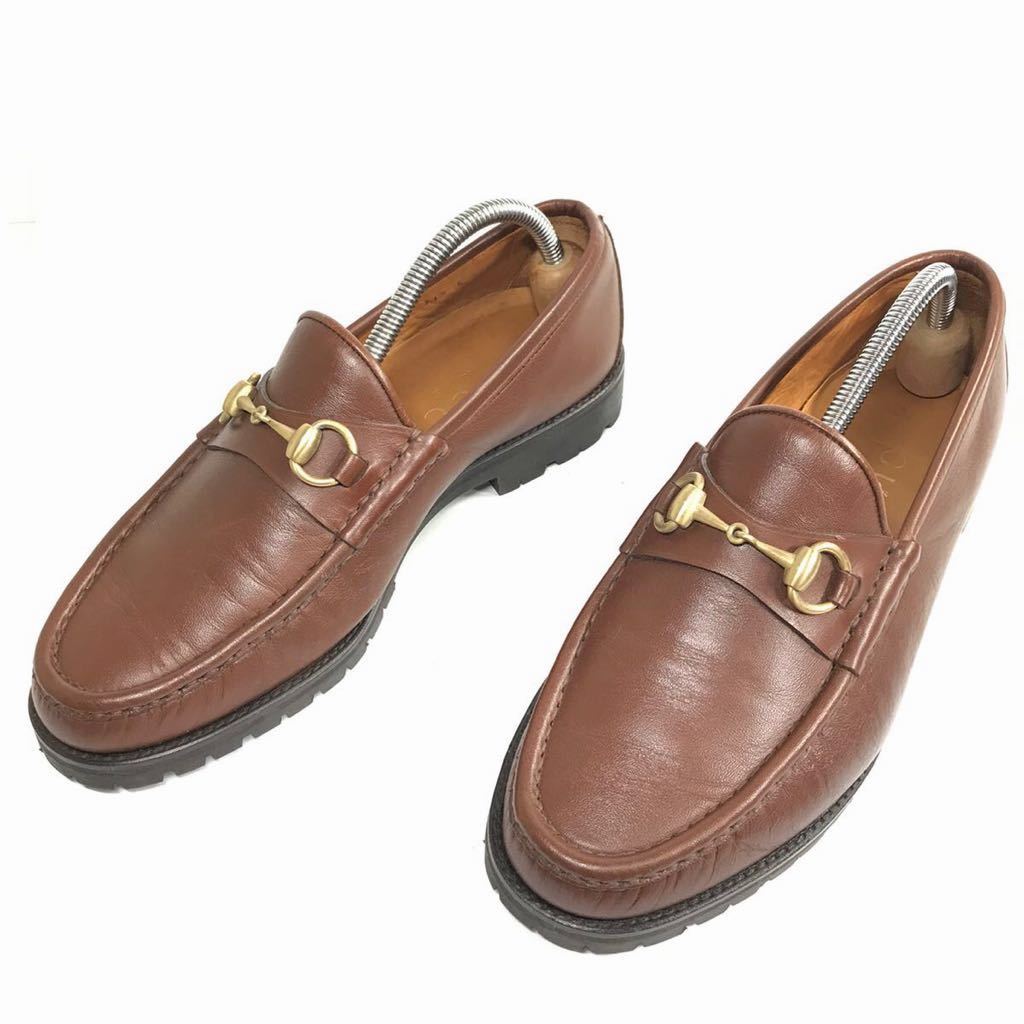 GUCCI グッチ ホースビットローファー 黒銀 41 1/2 E 26.5 eva.gov.co