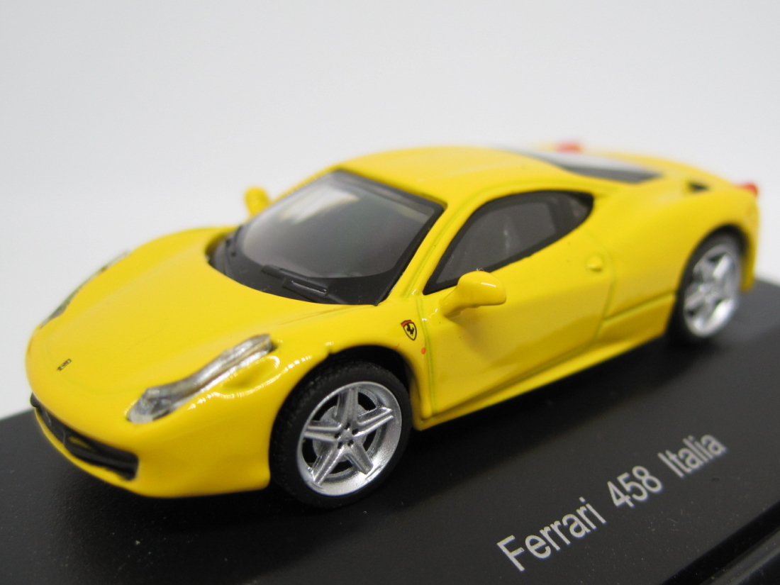 【気軽に楽しむ大人のインテリア】Ferrari 458 Italia / Yellow-1/87-思い出 夢 ノスタルジー 蘇る ☆未使用、未展示品☆即決有☆彡_画像1