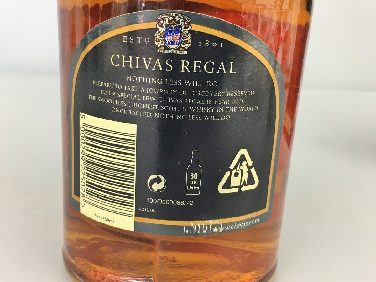  Chivas Reagal 18 year whisky 750ml 40% Scotland not yet . plug 2209LS207