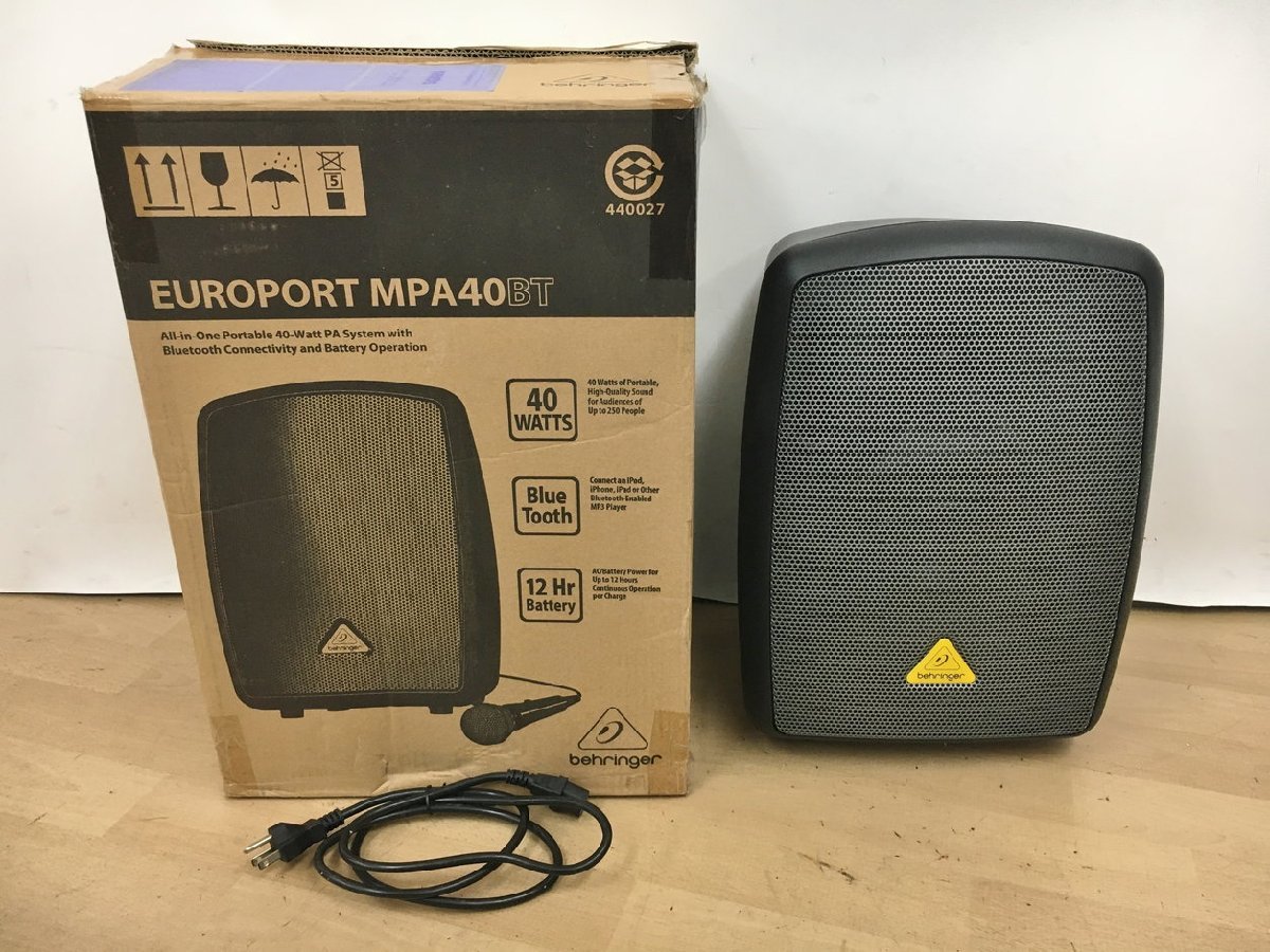 ブランドのギフト BEHRINGER MPA40BT PRO バッテリー内蔵 PAシステム