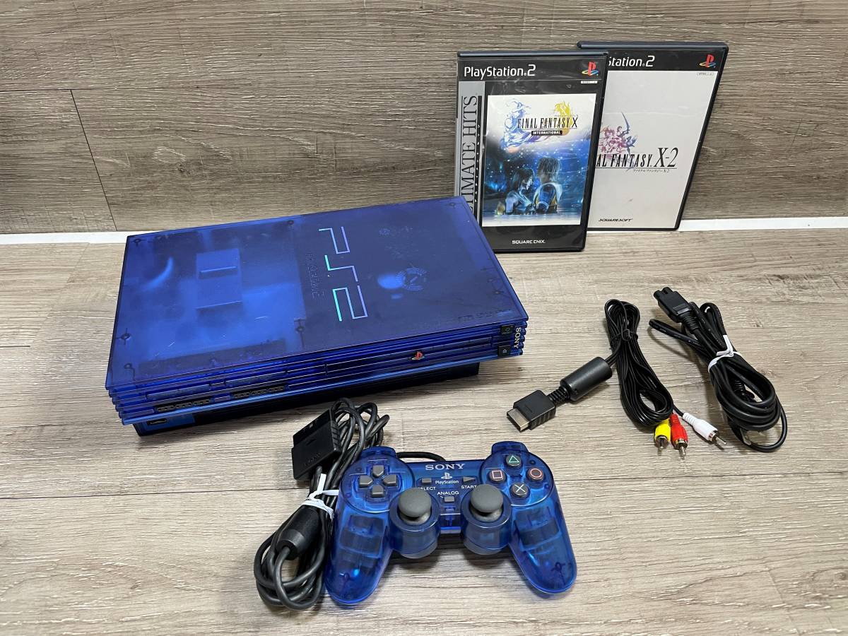 ☆ PS2 ☆ プレイステーション2 SCPH-37000 オーシャンブルー 動作品