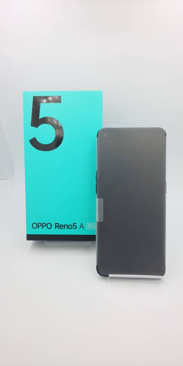 ほぼ未使用】OPPO Reno5 A 5G A103OP eSIM SIMフリー シルバーブラック(黒) 128GB 付属品付 Android 