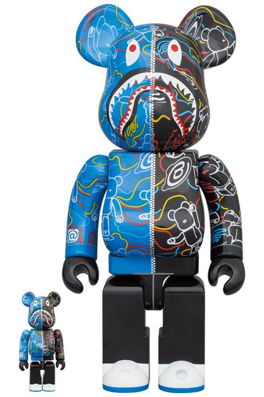 新品未開封!100% + 400% セット Bape X Be@rbrick コラボ Line Camo