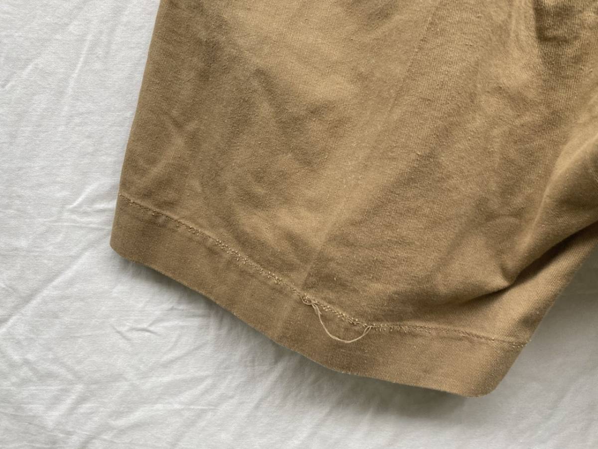 50s 60s VINTAGE BRITISH ARMY 英国軍 SHORTS KHAKI DRILL ショーツ カーキ ドリル Size No.1 ユーロ EURO ヴィンテージ_画像8