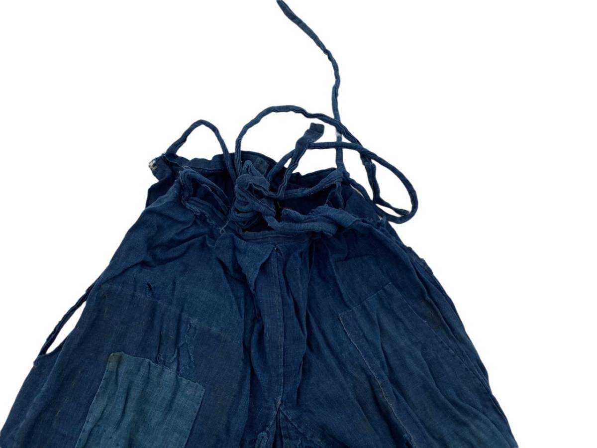 【ARTPIECE】絶品 超絶 雰囲気 襤褸 らんる BORO 藍染 INDIGO もんぺ 手差し 継ぎ接ぎ 激しい 破れ ジャパンヴィンテージ JAPAN VINTAGE_画像3