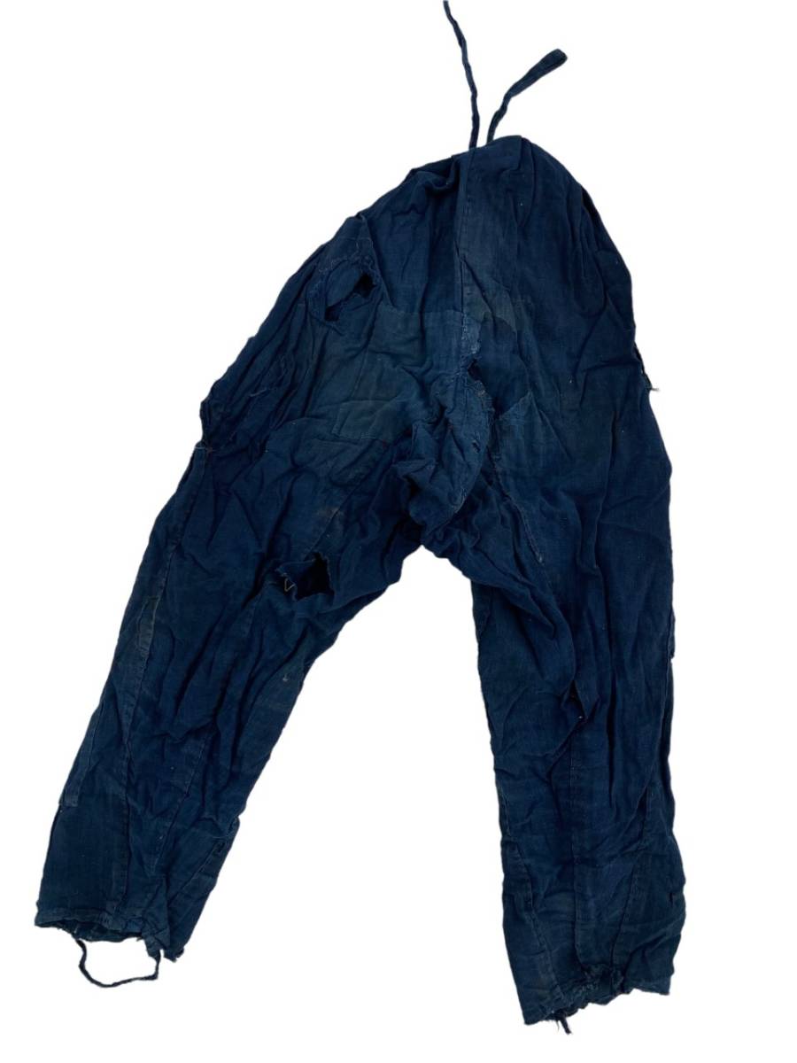 【ARTPIECE】絶品 超絶 雰囲気 襤褸 らんる BORO 藍染 INDIGO もんぺ 手差し 継ぎ接ぎ 激しい 破れ ジャパンヴィンテージ JAPAN VINTAGE_画像8