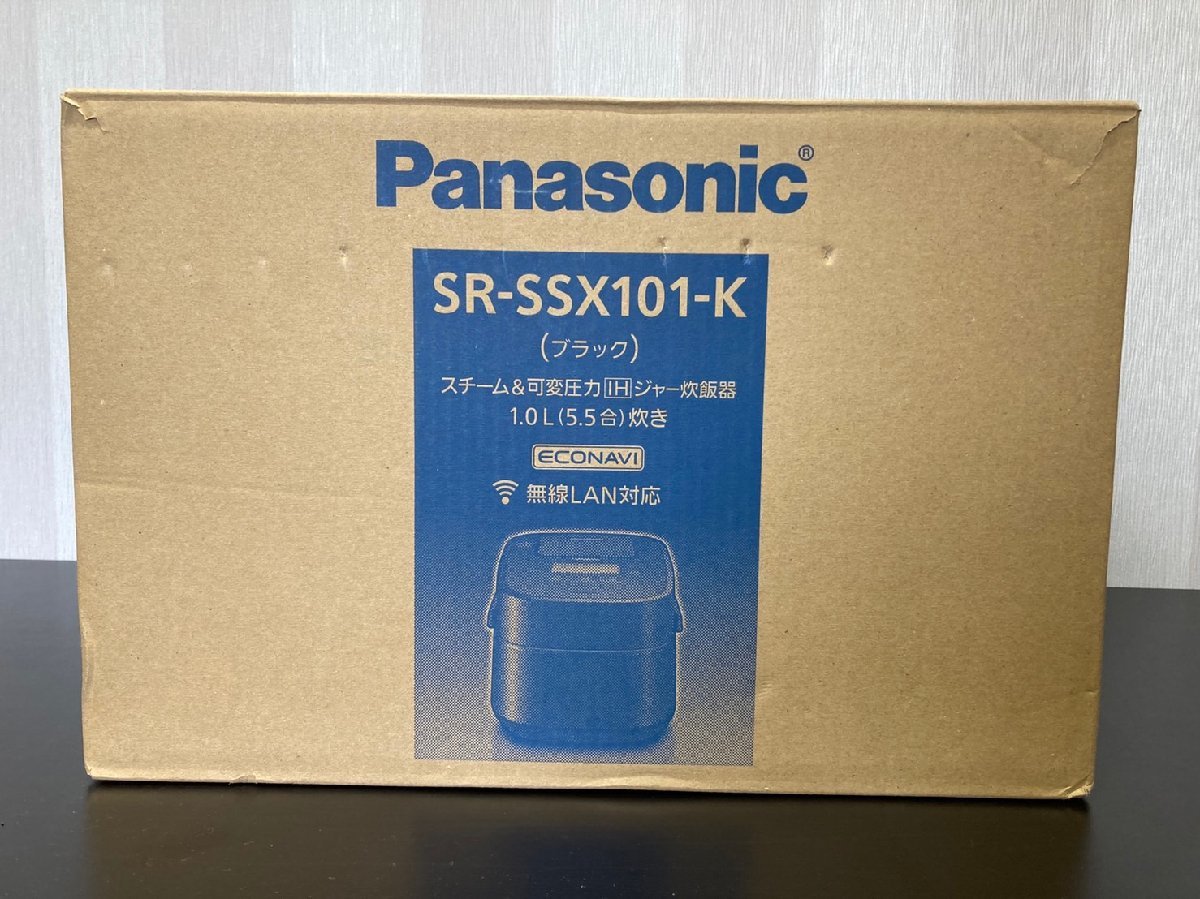○新品！未開封! Panasonic パナソニック 炊飯器 SR-SSX101-K スチーム＆可変圧力 IH 5.5合炊き Wおどり炊き ブラック  2021年製○