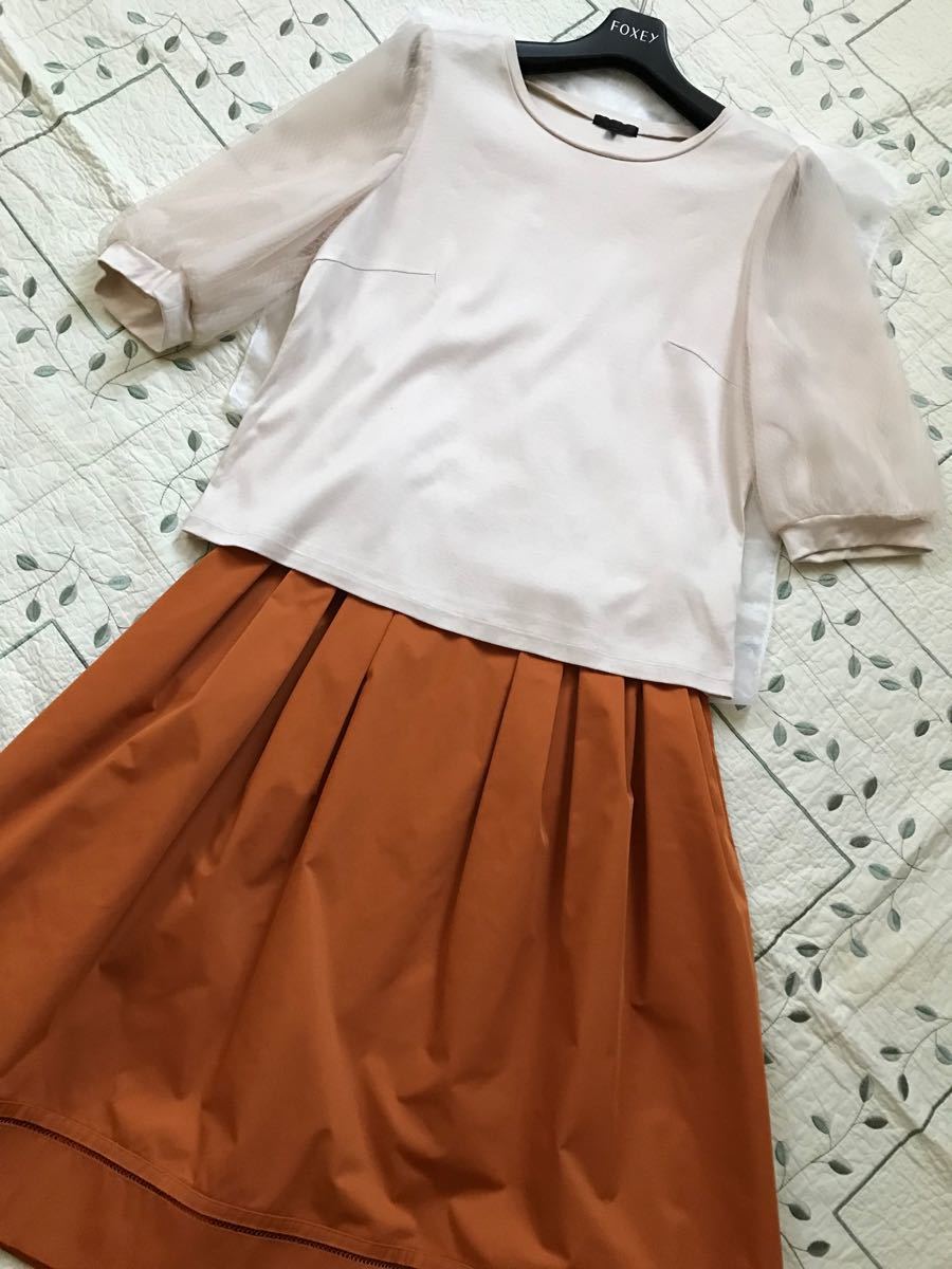ために FOXEY - フォクシー 40 袖リボン 半袖Tシャツ カットソーの通販