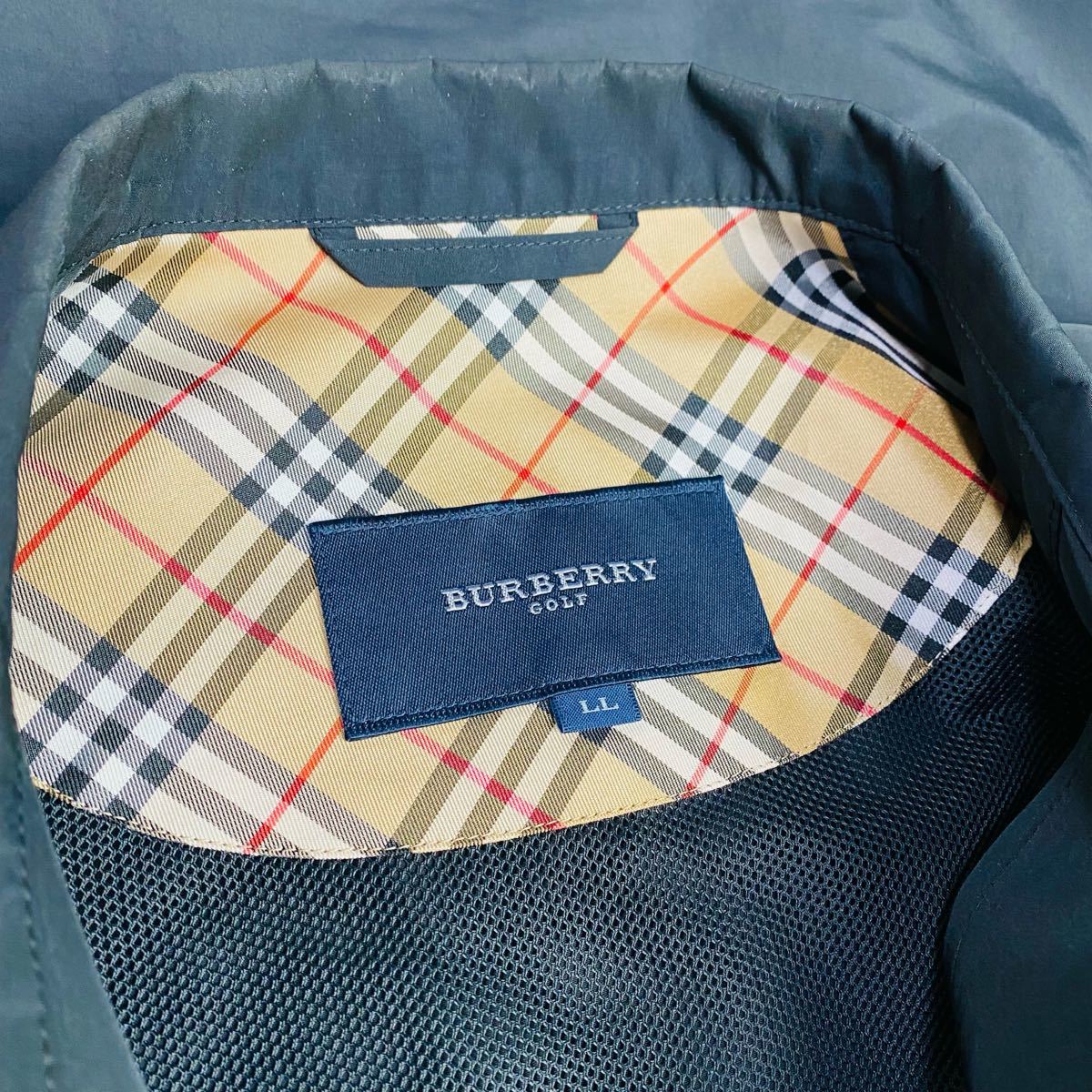 BURBERRY GOLF / ナイロンベスト / ノバチェック /サイズLL /ジップアップ ゴルフウェア バーバリー