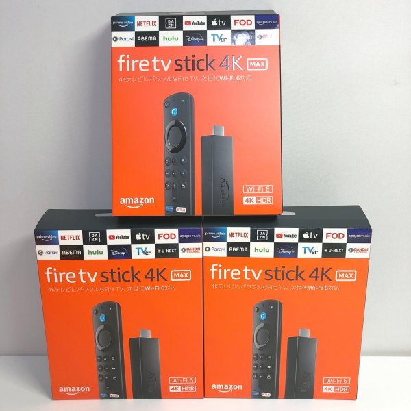 即決新品未開封3台セット!Fire TV Stick 4K Max Alexa対応音声認識リモコン(第3世代)付属 送料無料 