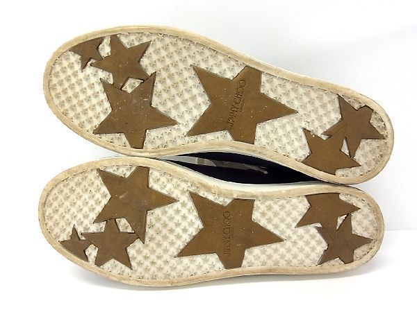 1円 JIMMY CHOO ジミーチュウ レザー スニーカー シューズ サイズ36