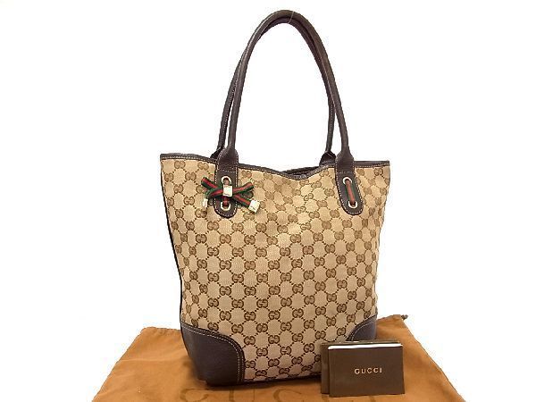 GUCCI キャンバス トートバッグ 181779 Yahoo!オークション - 1円 GUCCI グッチ 181779 9791 シェリー