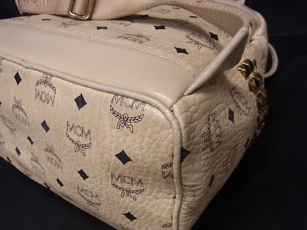 1円 MCM エムシーエム モノグラム ヴィセトス柄 レザー リュックサック
