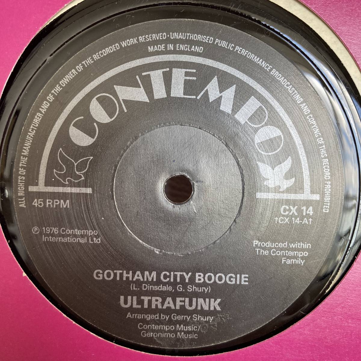 Ultrafunk - Gotham City Boogie / Sunrise (From Car Wash) 12 INCHの画像1